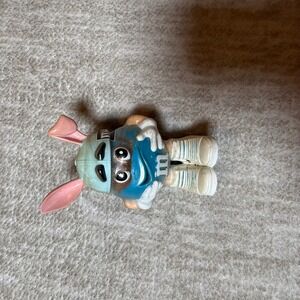 VTG M&M's Easter Bunny Candy Dispenser Blue Hat‎ Collectible Toy Figure